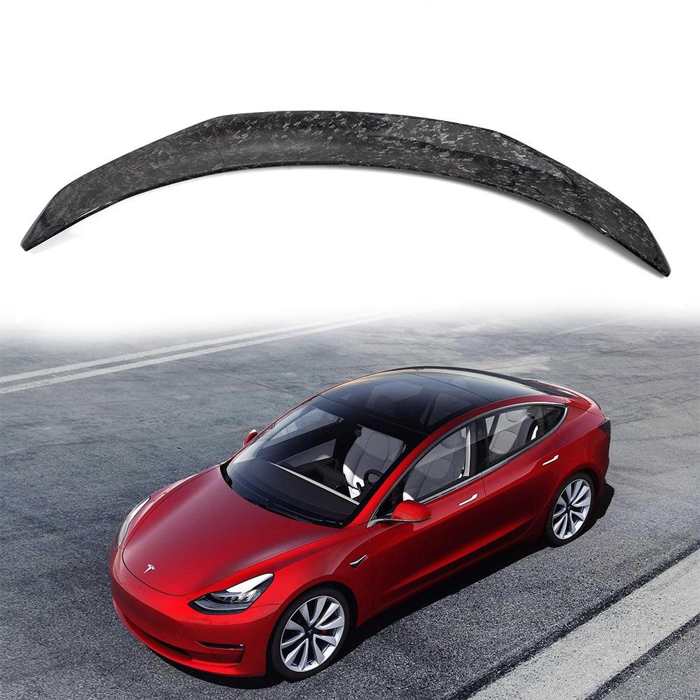 Tesla Model 3 Forged Carbon Fiber V-Style Exterior Spoiler