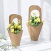 2pcs Handle Kraft Paper Flower Bags Flowers Wrapping Gift Flower Packaging Boxes for Home Wedding Party Decoration