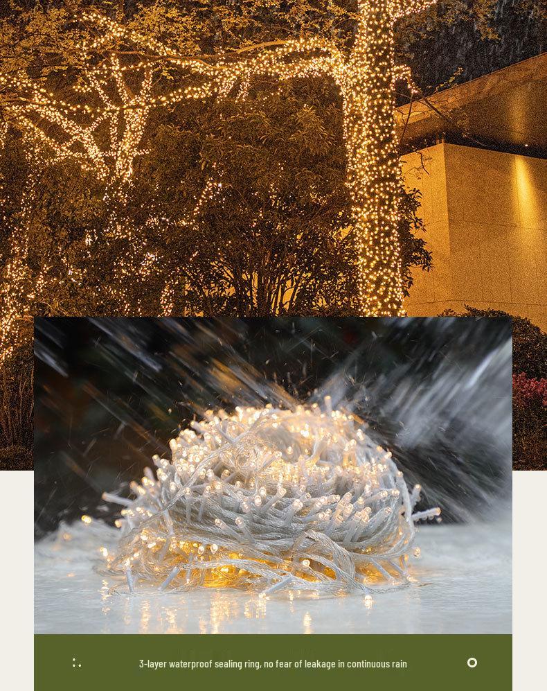 Outdoor LED Twinkling String Lights for Garden, Festival, Christmas, Wedding, Courtyard Decoration