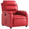 Recliner Chair in Red Artificial Leather