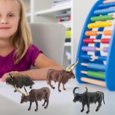 Фигурка скота Реалистичные водяные буйволы Бык Корова Овцебык Миниатюрная Цельная Модель