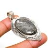 Stingrey Coral Gemstone Handmade 925 Silver Plated Jewelry Pendant 2.08"