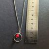 Серебряное колье с кораллом, вес изделия 2,85 гр (2145622)