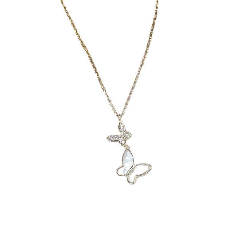 Ожерелья для женщин корейская мода сексуальная женская ключичная цепочка ювелирные изделия бабочка кулон ожерелье