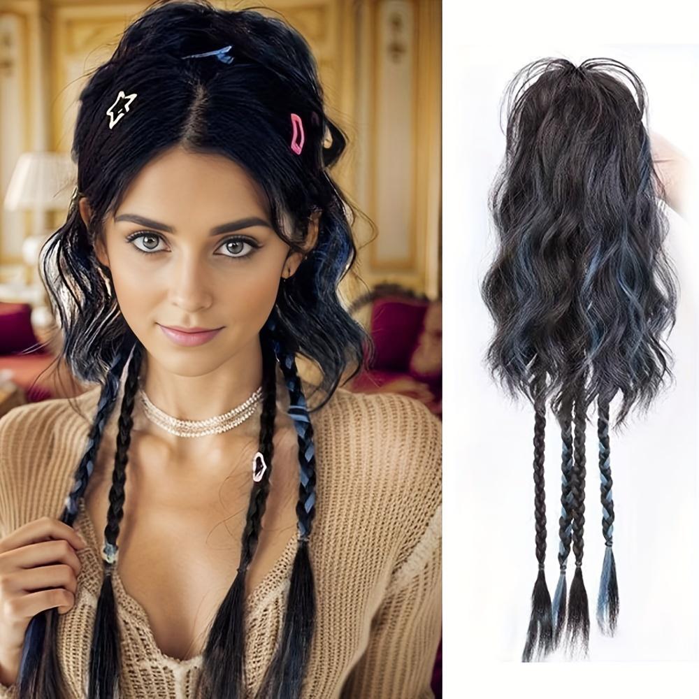 MISS WIG Синтетическая длинная коса для волос, хвост, вьющиеся волосы, булочка, боксерская коса, парик, зажим для волос, половина хвоста, наращивание, аксессуары для волос