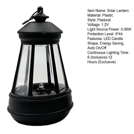 Солнечный фонарь подвесной светильник уличный водонепроницаемый светодиодный светильник в форме свечи на солнечной батарее энергосберегающий автоматический светильник для сада, патио, двора, декоративная лампа