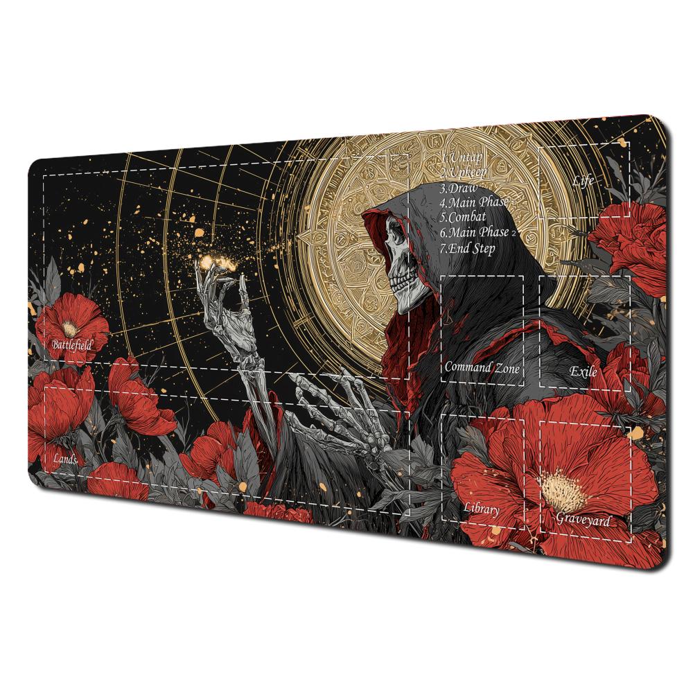 Gothic Aesthetic Skull King Magic Card Battle Mat Mtg Playmat Antislip Base 35x60cm Gathering Gaming Mat Board Game Mat For Tcg