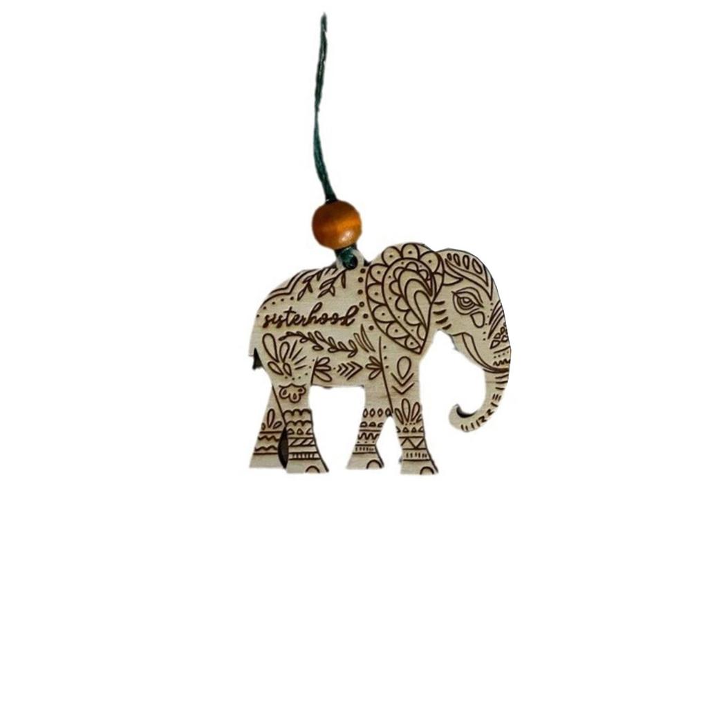 Elephant Sisters Friendship Decoration Gifts Wooden Crafts Car Pendants Elephant Pendant Home Decorations