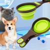 Silicone folding dog food spoon pet spoon with sealing clip food shovel cat food spoon pet supplies