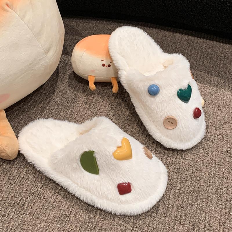 Детские тапочки для дома Sweet Heart для девочек зимние меховые тапочки мягкие пушистые универсальные детские модные повседневные туфли на плоской подошве тренд