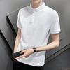 Однотонная футболка-поло с коротким рукавом мужская летняя с воротником однотонная рабочая