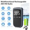 Портативное карманное радио AM FM для личного использования, с прогнозом погоды, с наушниками