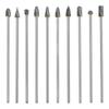 Dophee 100mm Long Tungsten Carbide Drill Bits with 3mm Shanks and 6mm Blade Width for Cutting and Set of 10 Polishing,