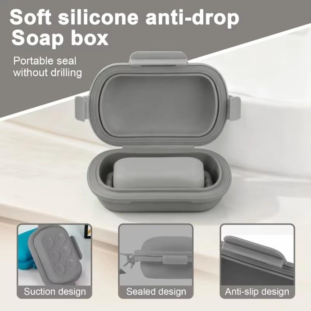 Travel Soap Container Silicone Soap Box Portable Soap Dish For Travel Hotel