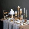 Luxury Pearl Chiffon Runner Semi-Transparent Gauze Tablecloth Dreamy Table Cover  Home Decoration