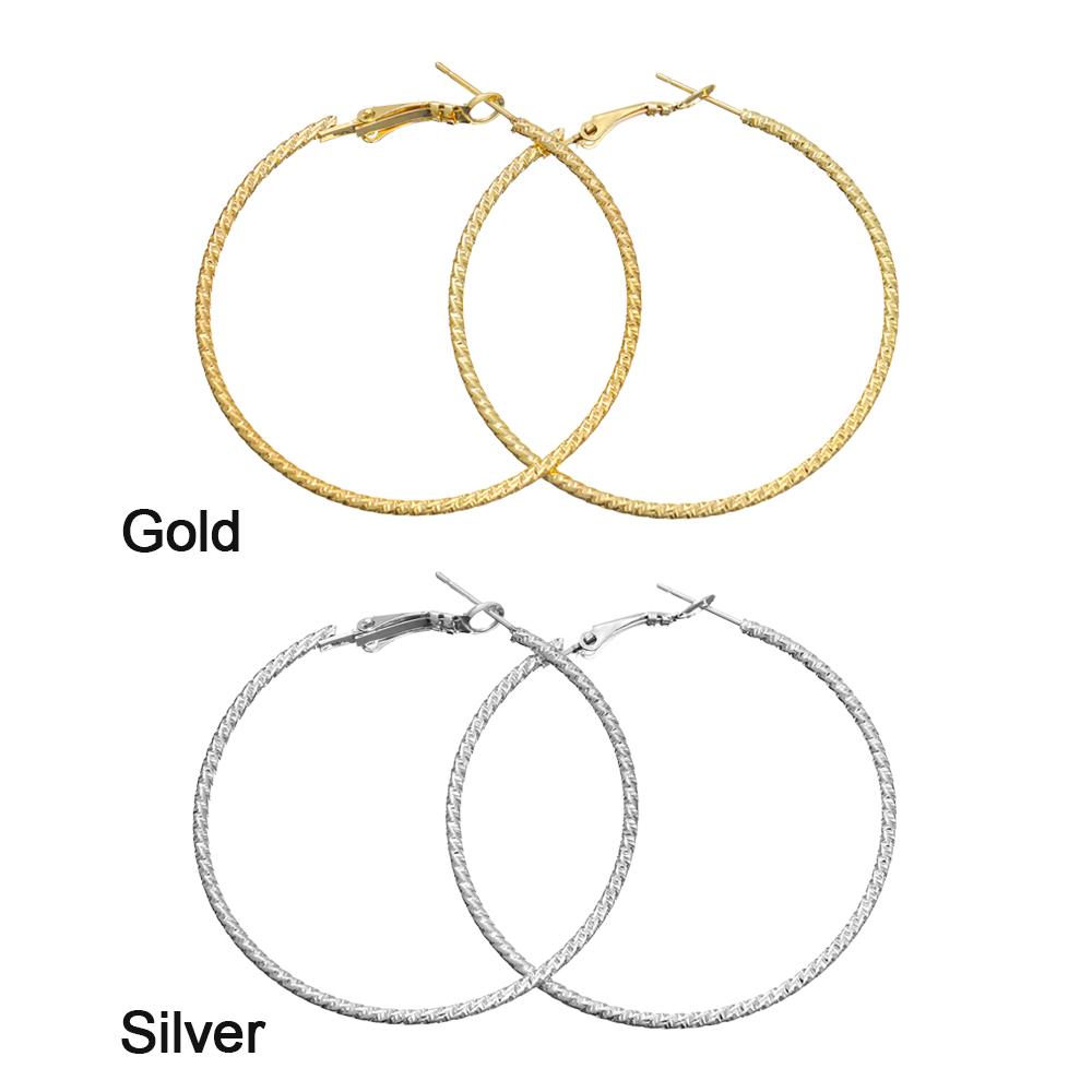 Circle Gorgeous Wedding Engagement Zircon Crystal Drop Dangle Stud Round Hoop Earrings Round Shape