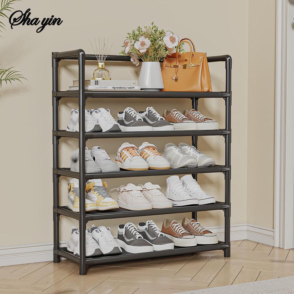5-Layer Plastic New Simple Multi-Layer Armrest Simple Dustproof Shoe Rack Shoe Storage Rack Dormitory Shoemaker Organizer