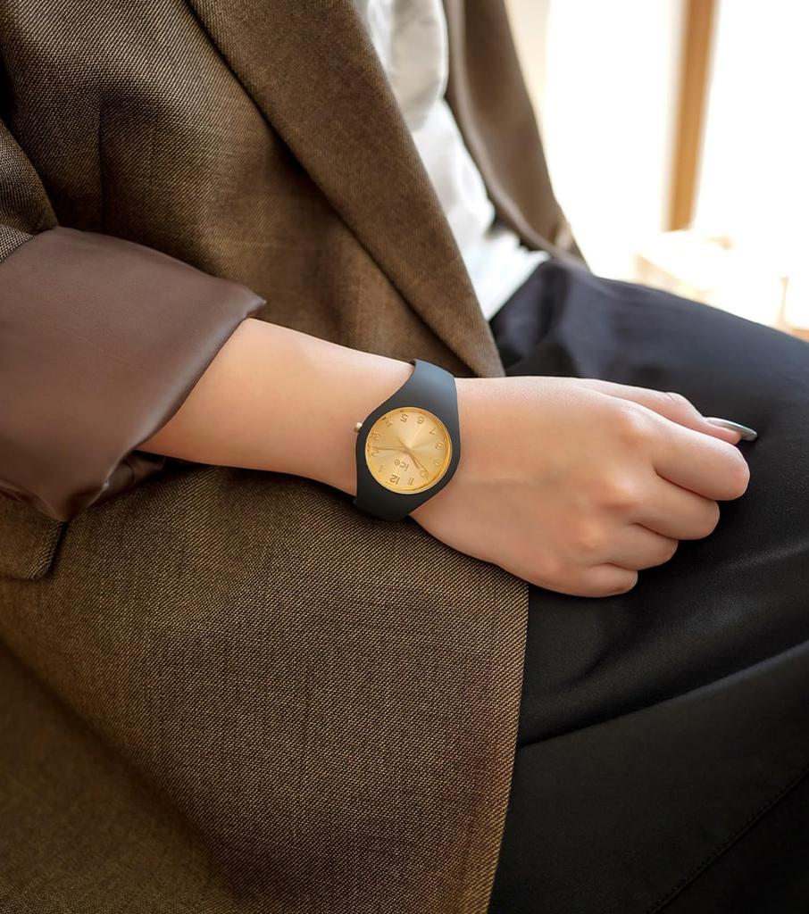 Авторизованный дистрибьютор часы Ice watch 022584 ICE glam black chic small 37mm 3 стрелки [Ice-watch] женские ЧЕРНО-БЕЛЫЕ