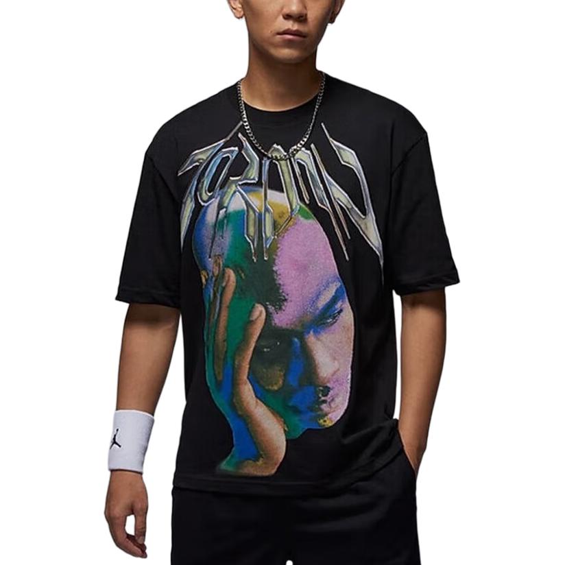 Jordan As M J T Shirts Men's Black Crew Neck Moderate HJ2349-010