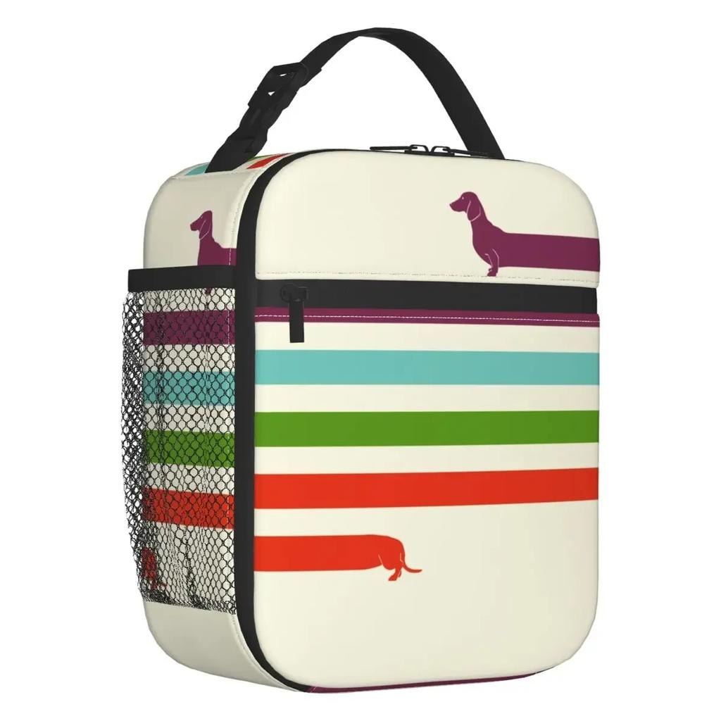 Пользовательская сумка для ланча в виде собаки-таксы для женщин, термосумка-холодильник, изолированный ланч-бокс для студента, в школу