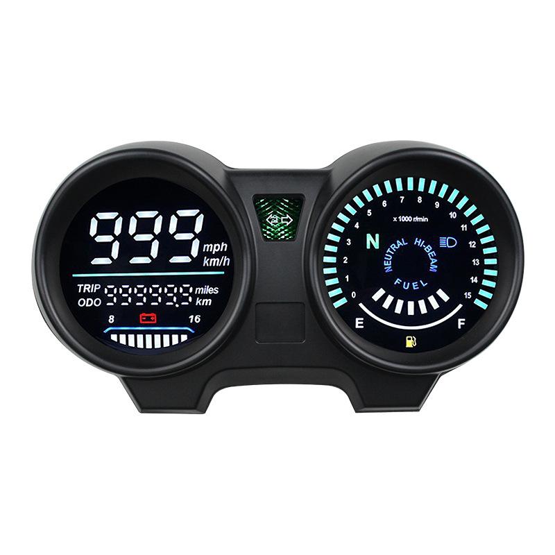 Мотоциклетный счетчик Led Rpm Напряжение Одометр Titan150 Meter Cg125 Аксессуары Приборная панель