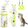 Intelligent Interactive Cat Toy Motion Activated Wack A Worm Post Toy With Tail Automatic Emerging from The Hole Teasing Cat Toy