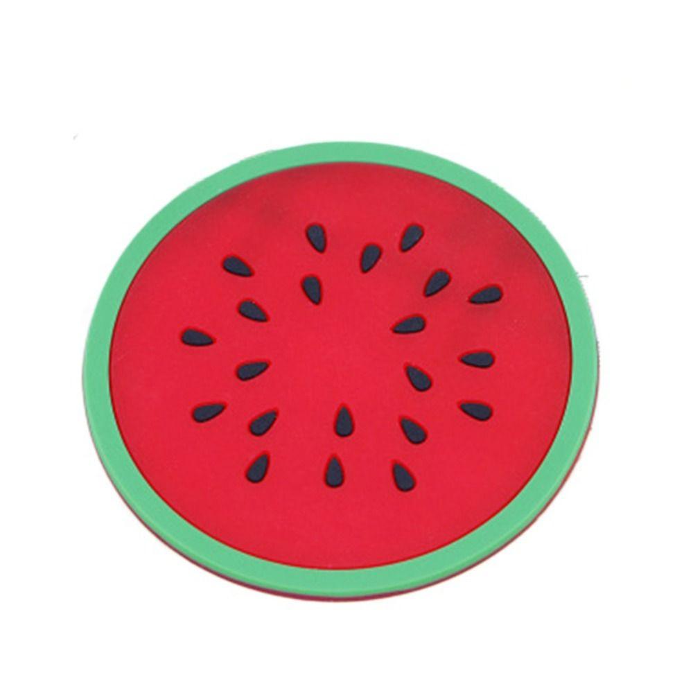 Silicone Cup Mat Non -slip Cup Insulation Pad Tableware Pad Fruit Shape Cup Coaster  Dining Table