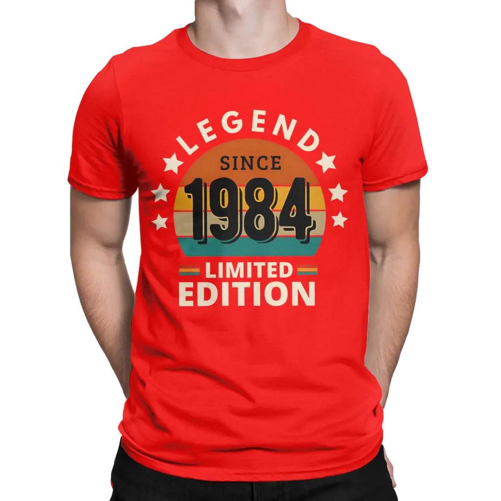 LEGEND 1984 VINTAGE Anniversary T-Shirts Men Fashion Cotton Tees O Neck Short Sleeve T Shirts Tops