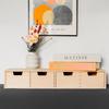 Petite commode en bois - CREATIVE DECO - 4 tiroirs - 56x20,5×10 cm - Pin naturel - Polyvalente