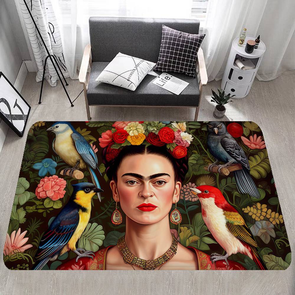 Vintage Artist F-Frida K-Kahlo Door Mat Kids Room Bedroom Decoration Balcony Anti-Slip Doormat Living Room Doormat Area Rug