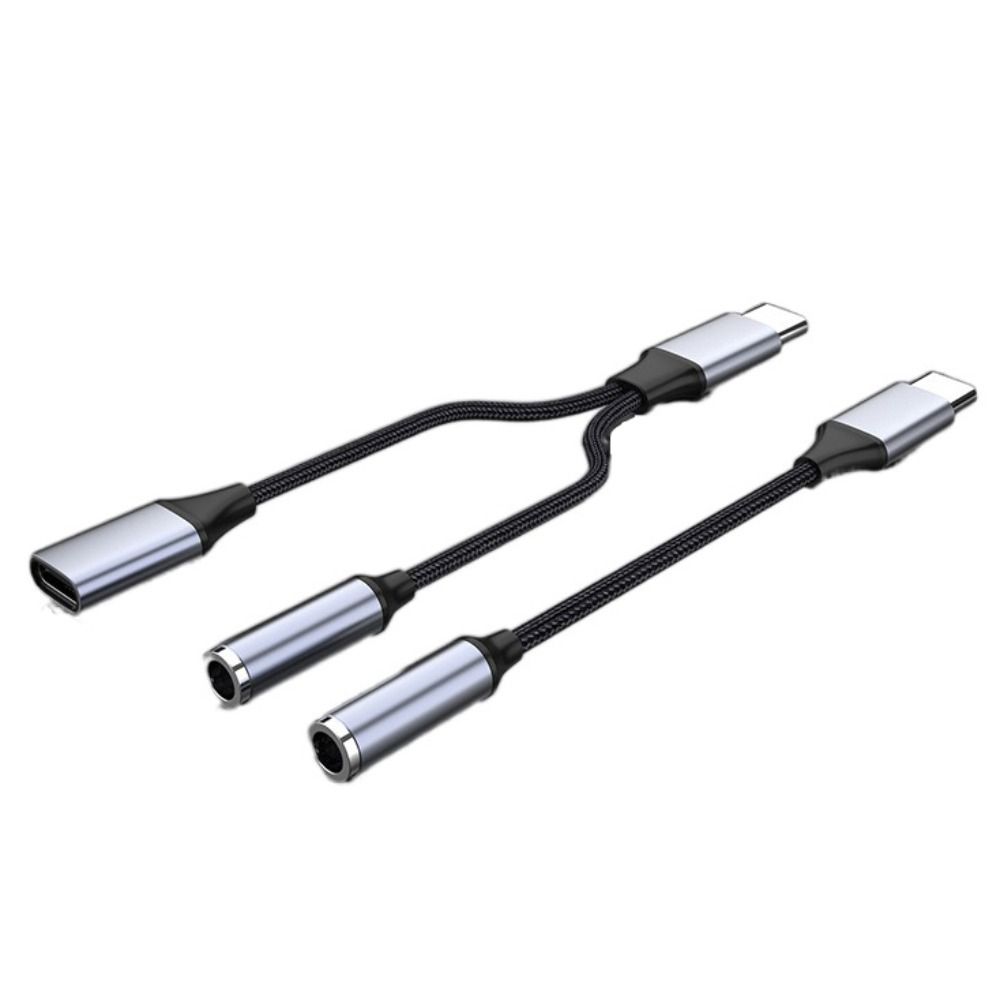 Конвертер 2-в-1 USB C в Aux аудиокабель 2-в-1 USB Type C аудиокабель для телефона/наушников