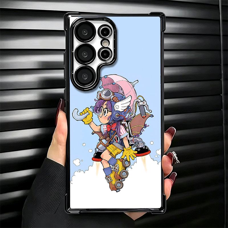 Arale S-Slump Anime Soft Phone Case For Samsung Galaxy S26 Ultra S25 Edge S24 FE S23 Plus S22 S21 + S20 Plating Anti-Fall Fundas