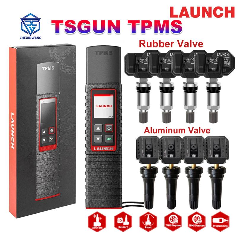 Launch X431 TSGUN TPMS 315/433 МГц 2-в-1 RF-сенсор X-431 TSGUN Детектор датчика давления в шинах автомобиля Инструмент для программирования и диагностики