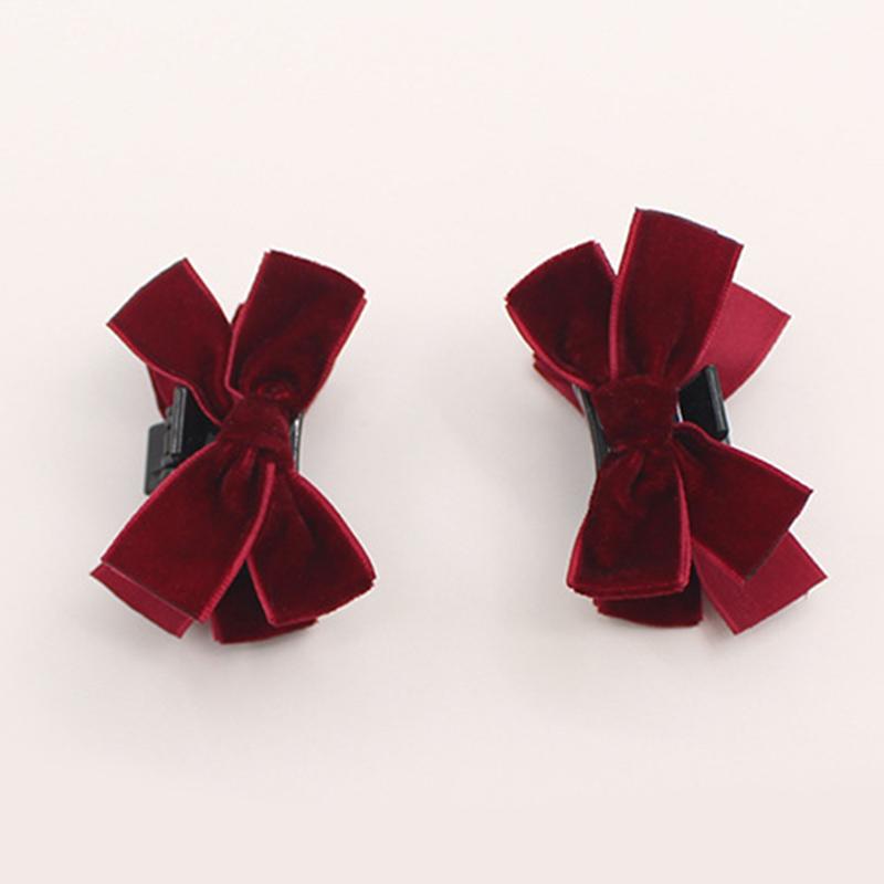1Pc Sweet Bow Small Hair Claw Clip Princess Velvet Bow Hair Clip Claw Clamp Headwear Girls Women Korean Hair Accessories