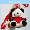 Adorable Plush Panda Backpack Keychain Cute Doll Machine Accessory Gift For Kids