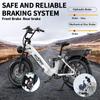 ONESPORT OT08 pro Electric Bike 48V 36AH Dual Battery System up to 40 Km/h Speed 20 Inch Fat Tire with Hydraulic Brakes And App Control