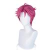 Rose Red Bangless Anti-upturned Short Hair Synthetic Wig | Animated Film KPop Demon Hunters Character Abby Cosplay Wig Halloween