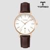 T102F-RS-L Caria Date Watch Women's Leather Band Watch