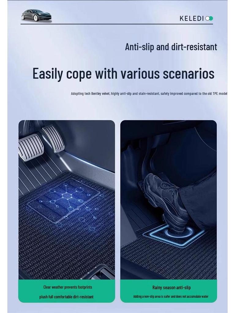 Tesla Model 3/Y Trunk Mat & Backrest Pad - TPE, Mother & Baby Safe