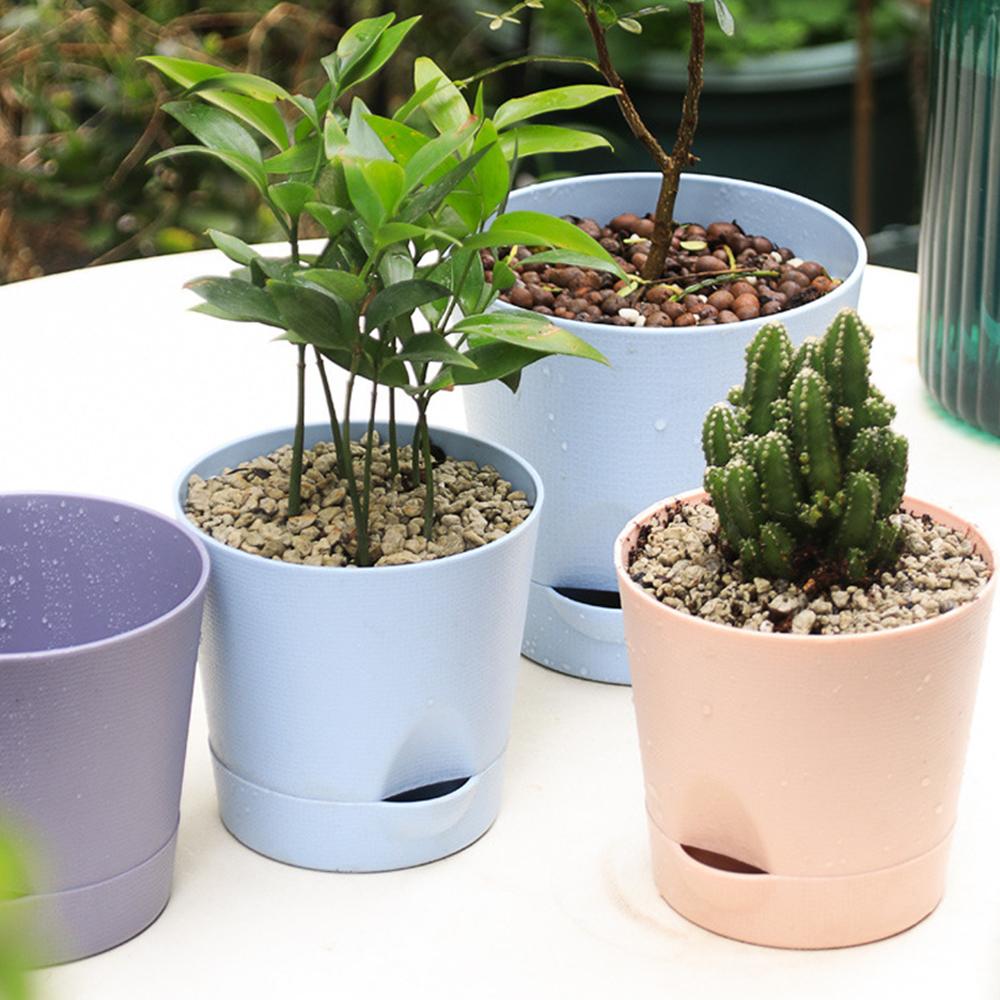 Цветочный горшок со съемным дном Легкий материал Светло-голубой Товары для дома Дышащий цветочный горшок Дышащий цветочный горшок