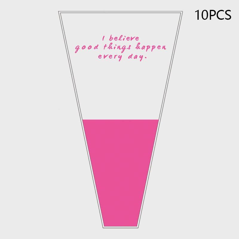 10Pcs Single Rose Sleeves Flower Wrapping Bag Bouquet Packaging Bags Clear Cellophane Floral Wrappers For Valentine'S Day