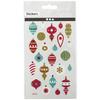 Glitter Stickers - Christmas Balls - 1.4 To 3 Cm - 22 Pcs