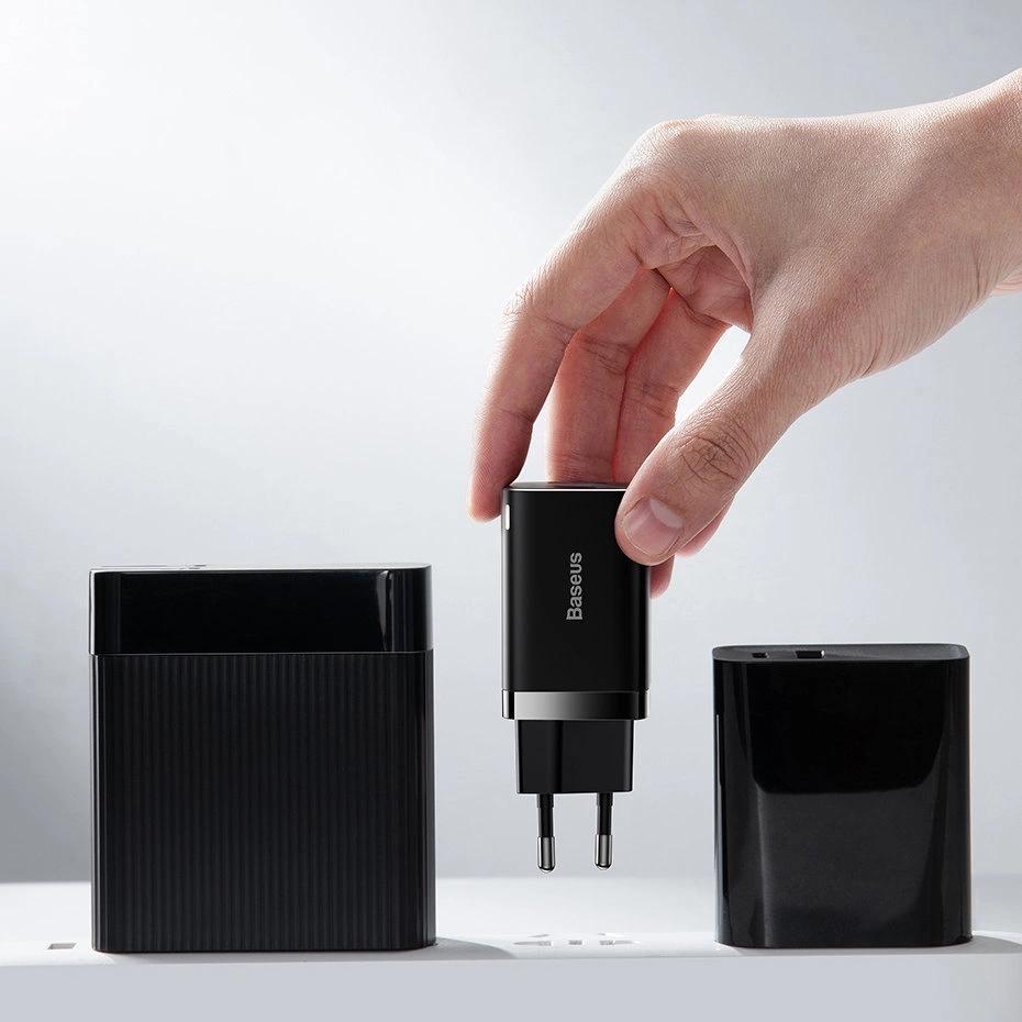 Baseus Super Si Pro Fast Usb / Usb Type C Charger 30W Power Delivery Quick Charge Black (Ccsupp-E01)