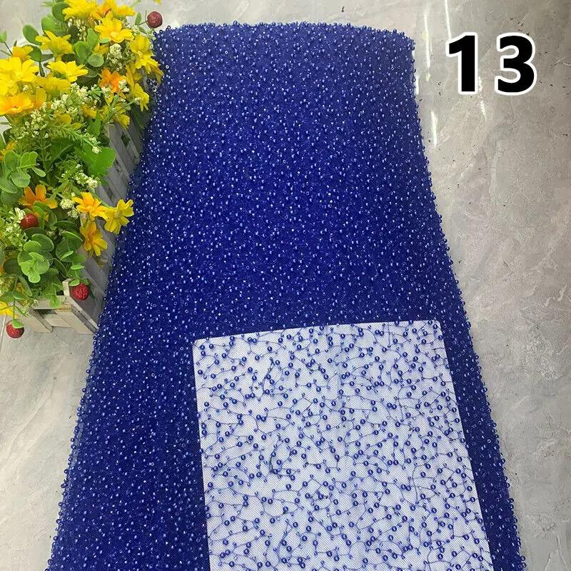 90x125 см Роскошная вышивка Жемчуг Блестки Свободные Бусины Ткань DIY Материал для Рукоделия Платье Высокое Качество Ручная Работа Жемчужные Бусины Сетка