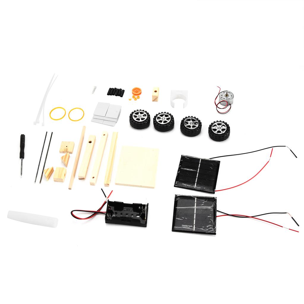 DIY Solar Power Science Car Educational Electric Motor Assembly Science Experiment Solar Power Car