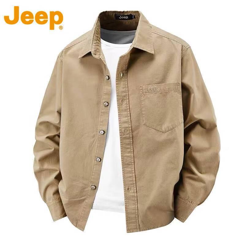 Jeep Мужская рабочая рубашка из плотного хлопка