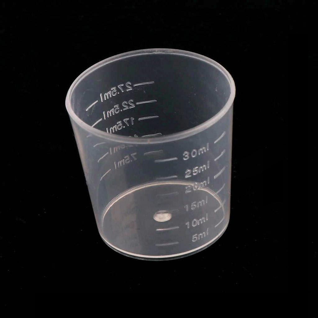 100Pcs Disposable Epoxy Resin Mixing Cups Clear Plastic Measuring Tool 30ML