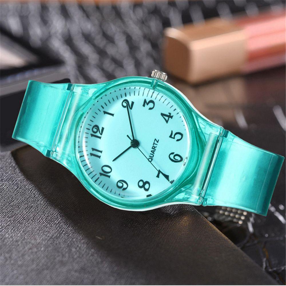 Women Transparent Silicone Wristwatch Student Clock Jelly Quartz Watch Candy Wrist Watch