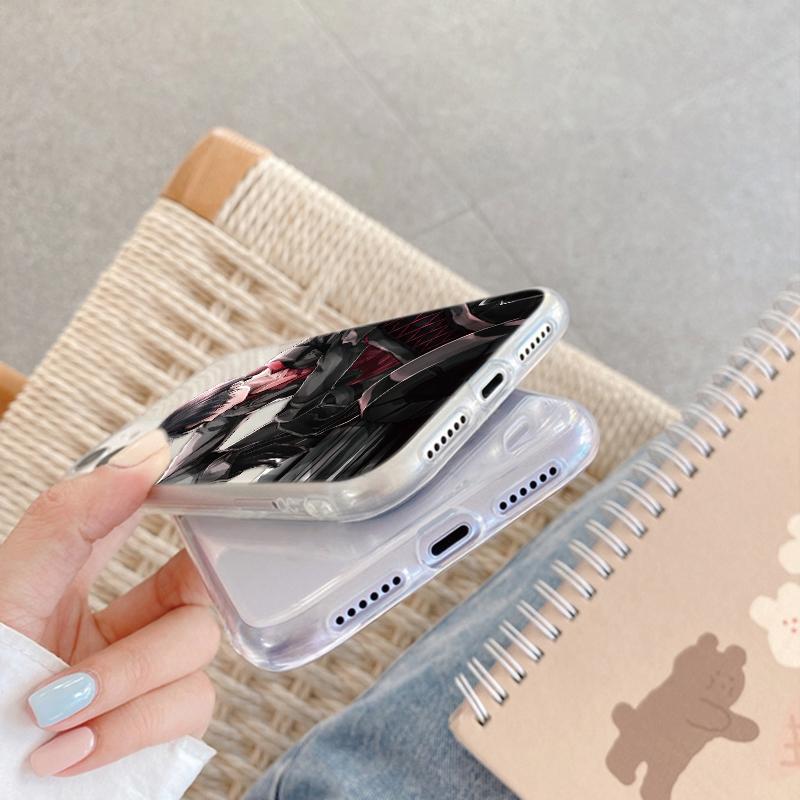 Мягкий прозрачный силиконовый чехол с рисунком аниме для Samsung A55 M35 S24 Xiaomi Redmi Note 13 Poco C65 iPhone Camera Противоударный защитный чехол