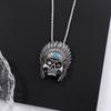 Retro Old Indian Skull Pendant Necklace Men's Hip-hop All-match Necklace